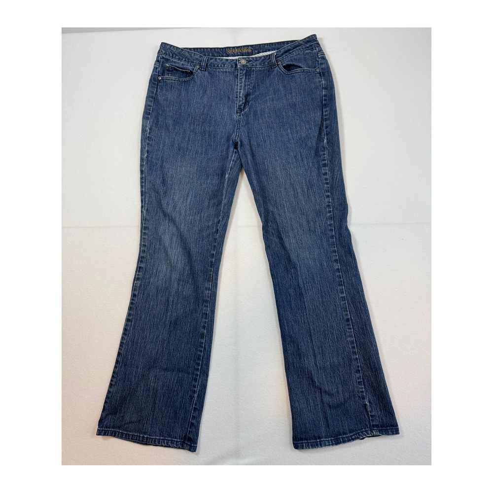 St. Johns Bay Bootcut Jeans Womens 18 Blue Medium Wash Stretch Denim‎